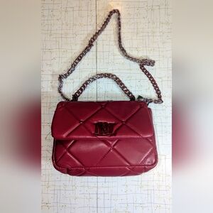 New Badgley Mischka red quilted Crossbody 9x7
